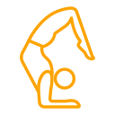 an icon of a person doing yoga