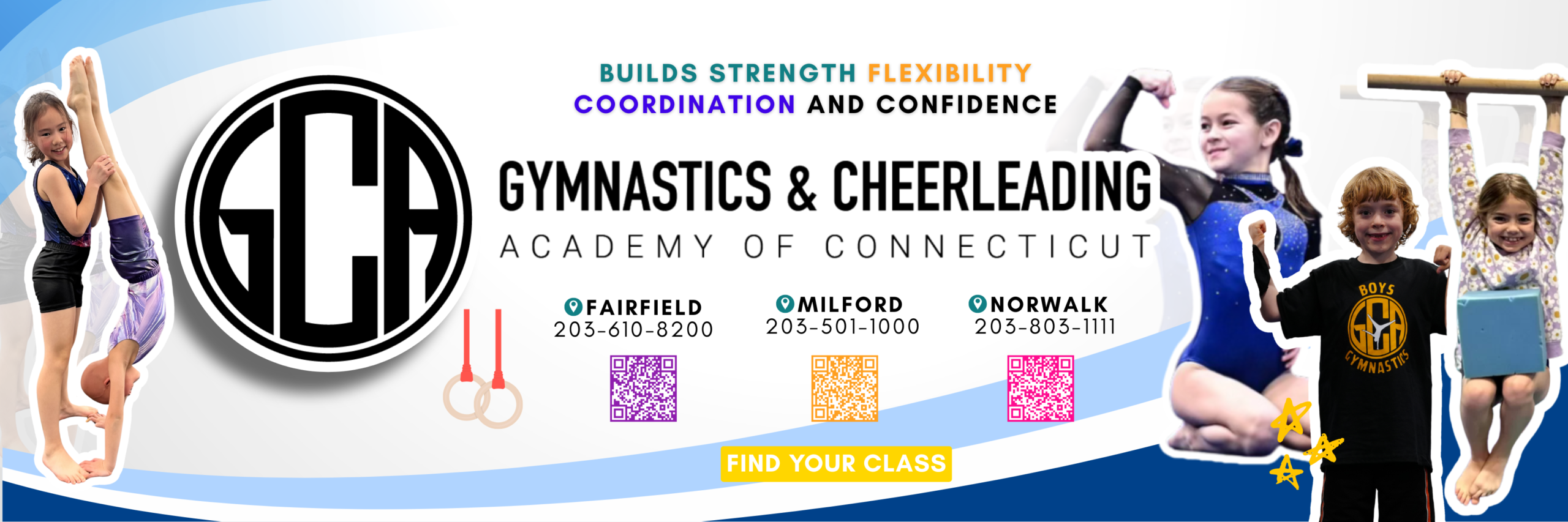 Gymnastics Banner updated QR CODE